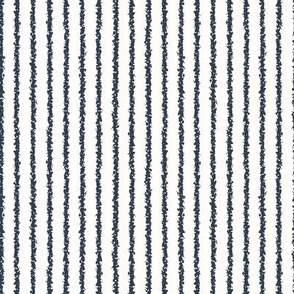 pinstripe dark blue stripes on white