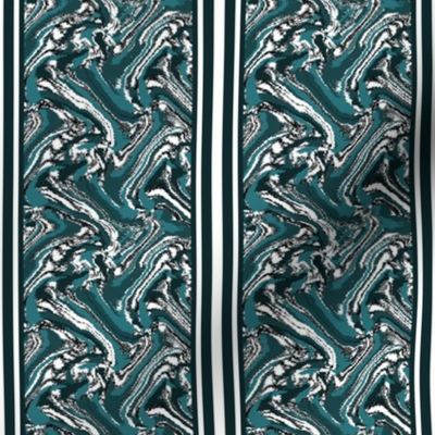 CNTR7  -  Countryside Abstract  Stripes in Teal - 4 inch repeat