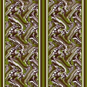 CNTR6 - Countryside Abstract Stripes in Olive and Brown - 4 inch repeat