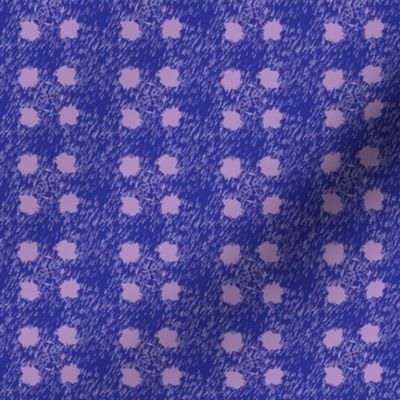 RSRN2 - Hand Drawn Rose Silhouette on Raindrops in Lavender and Blue - 2 inch fabric repeat, 3 inch fabric repeat