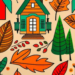 Cabins and automn