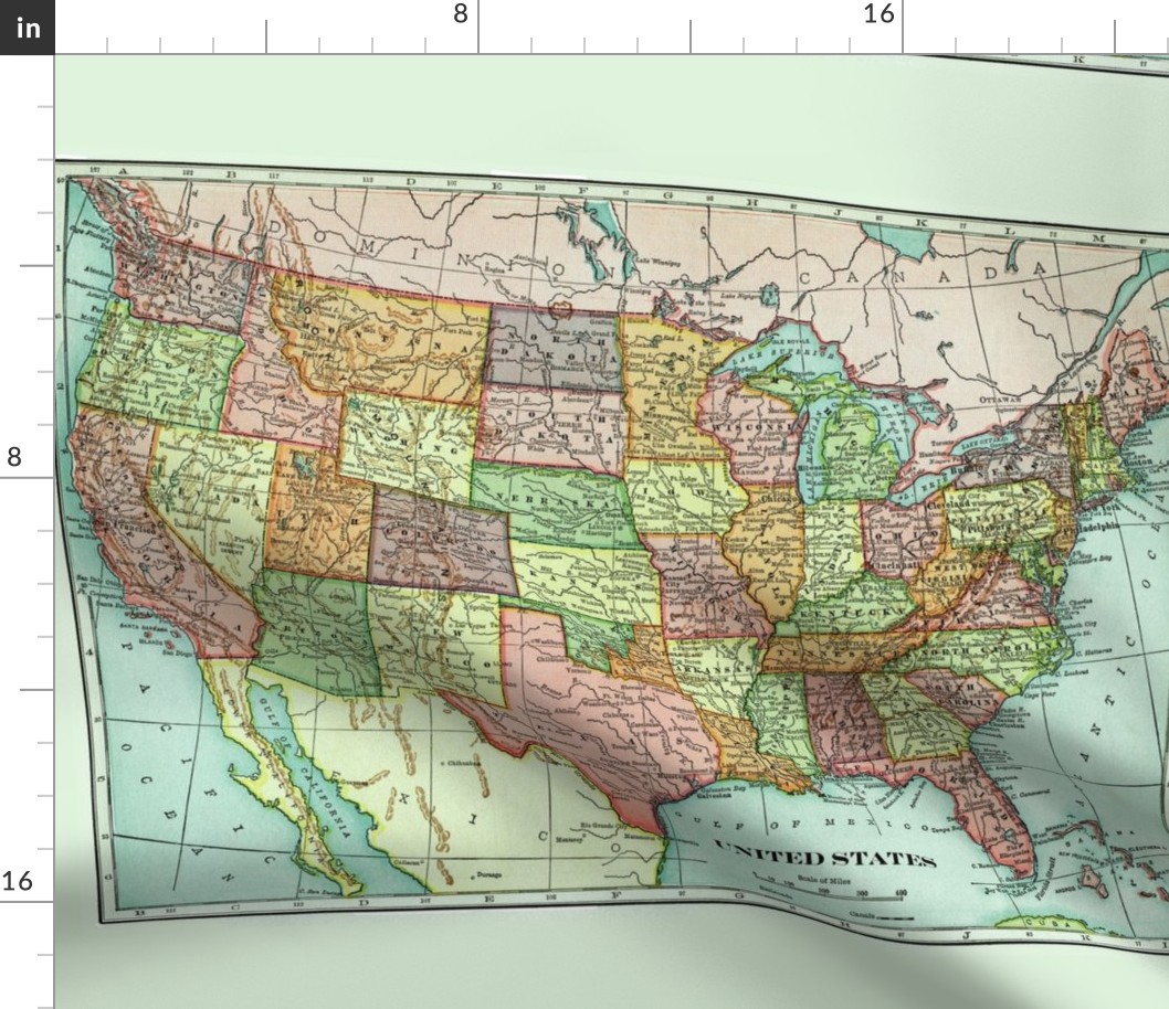 Colorful USA map