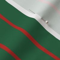 xmas crooked lines -  red and green wonky large stripe - christmas wallpaper and fabric