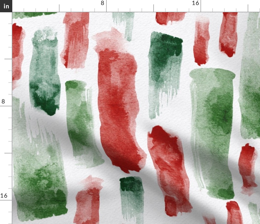 xmas watercolor brush stroke - red and green - christmas watercolor stripe wallpaper