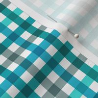 Gingham  Aqua