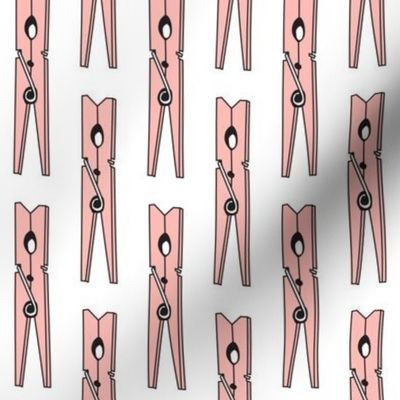 pink spring clothespins
