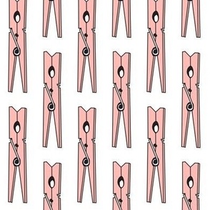 pink spring clothespins