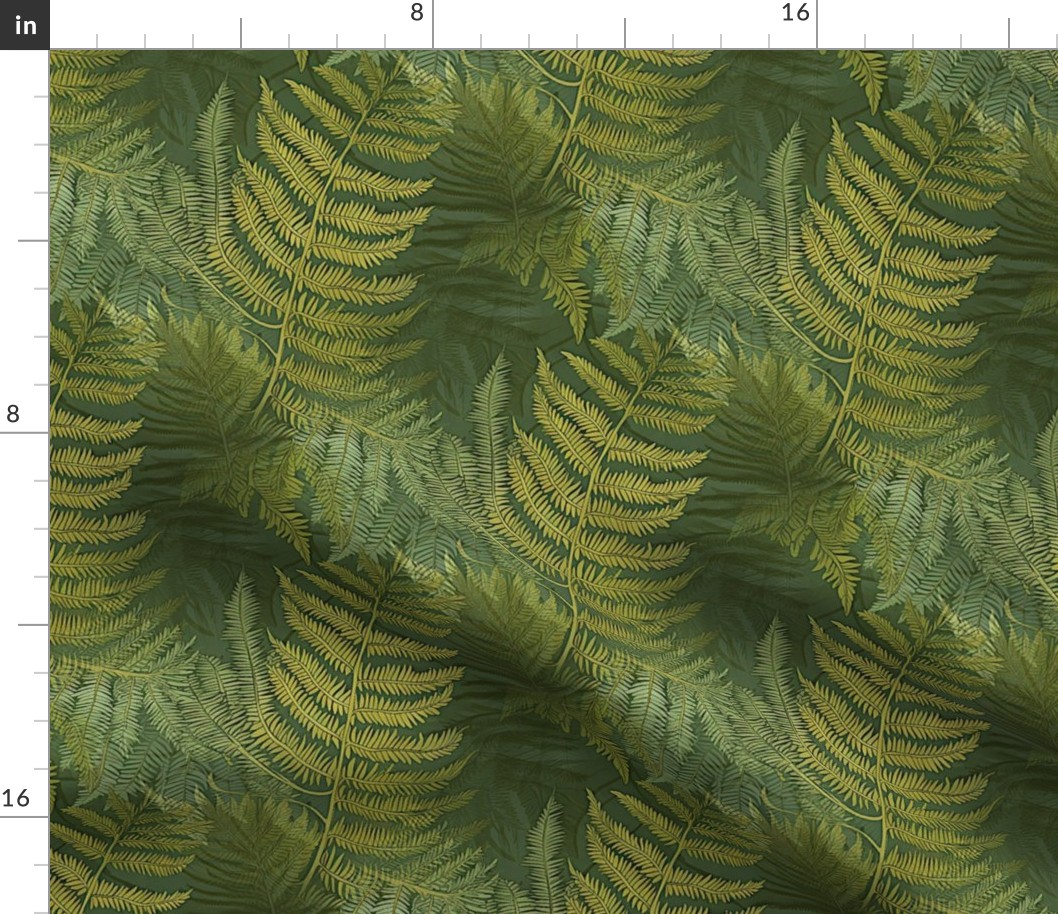 fern frond forest green