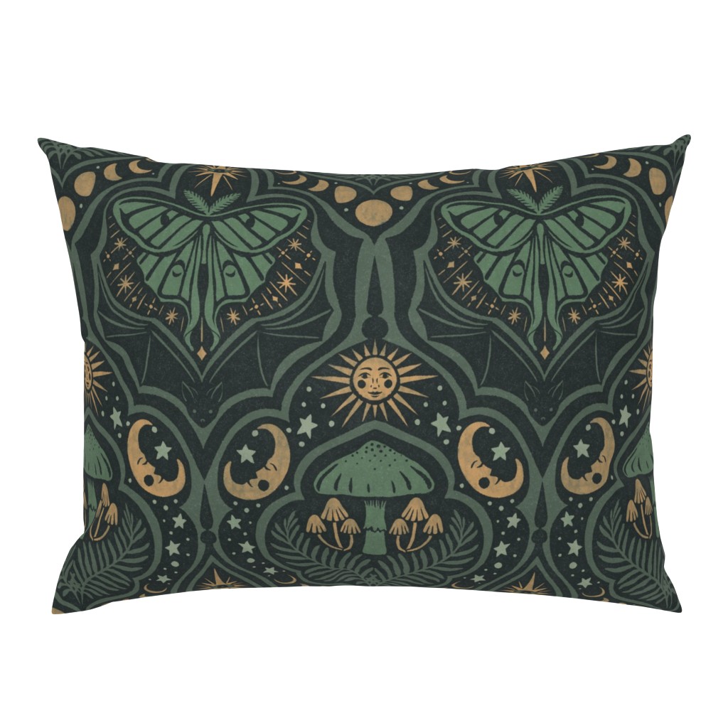 Gothic Nature Damask - large - forest green