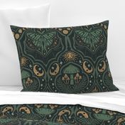 Gothic Nature Damask - large - forest green