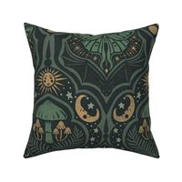 Gothic Nature Damask - large - forest green