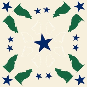 Maine Flag dog bandana