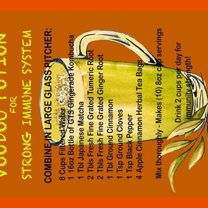 Festive VouDou Potion Drink Recipe - For a Strong Immune System - Tea Towel - Design 15658793