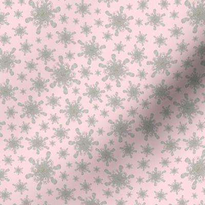 Vintage Snowflake Charm Pink 6x6
