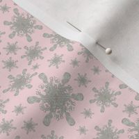Vintage Snowflake Charm Pink 6x6