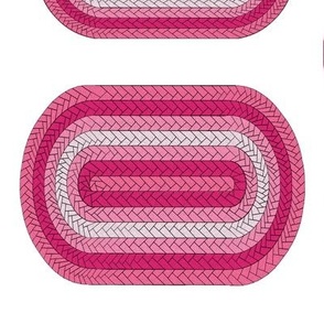 Hot Pink Braided Rug for Dollhouse