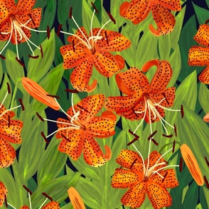 Tiger Lilies -Orange