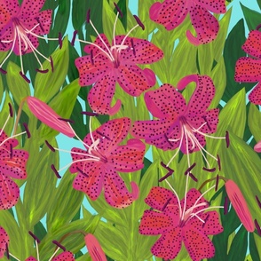 Tiger Lilies - Fuchsia