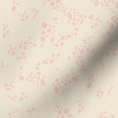 Abstract Light Pink Animal Print Dots Pattern on Ivory Cream