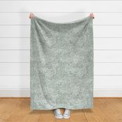THE BLUEBERRY THIEF silvery sage green whimsical chintz indie folk floral 24" repeat