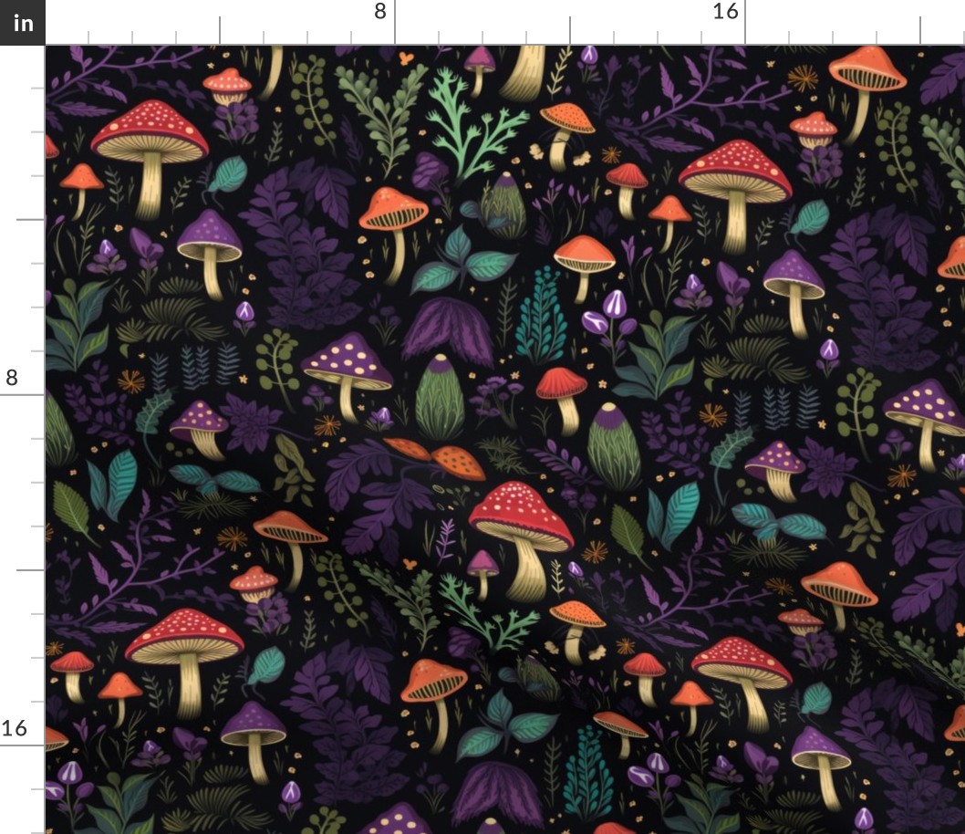 Whimsical Forest and Woods Flora Fabric | Spoonflower