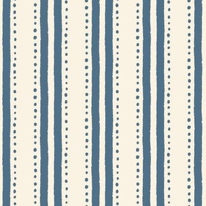 Sea Urchin Stripes - Admiral Blue | Coastal Geometric
