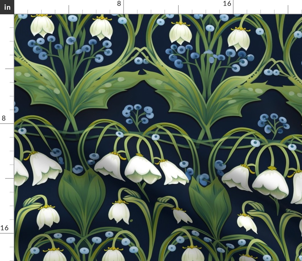Art Nouveau Lily of the Valley