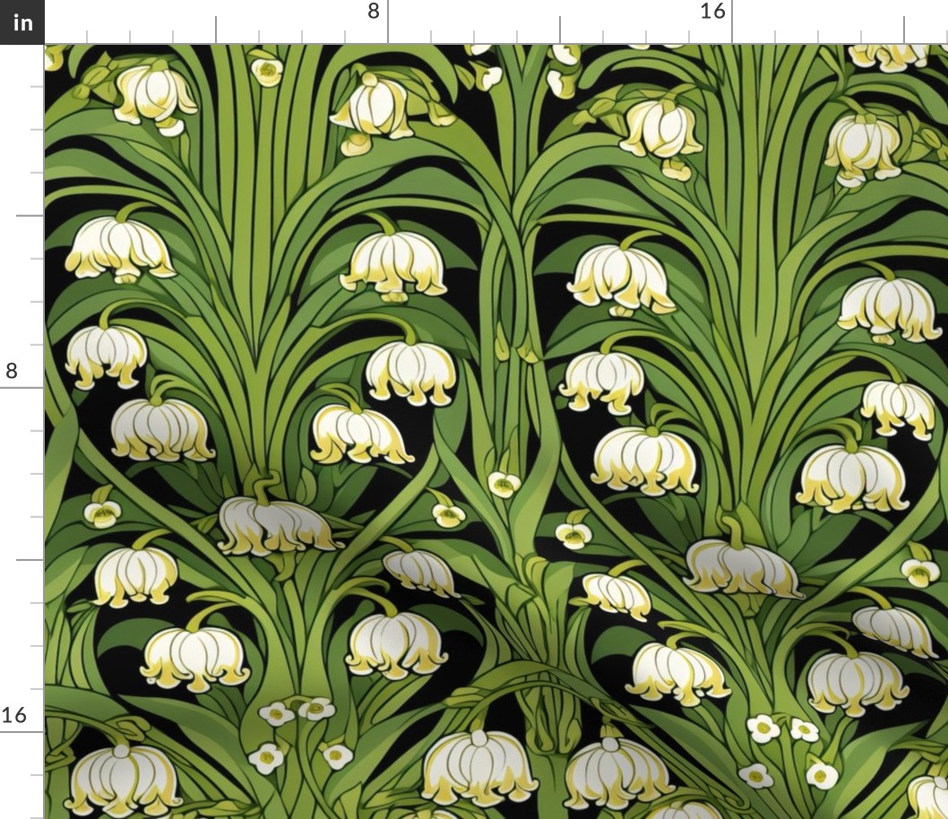 Art Nouveau Lily of the Valley