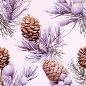 Lavender Pine Cones
