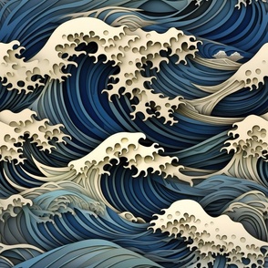 Woodcut Waves
