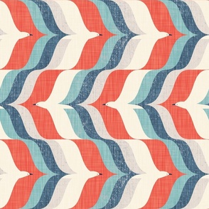 Seagull Chevron - Coral Orange - l