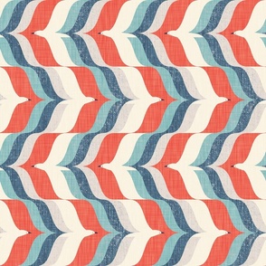 Seagull Chevron - Coral Orange - r