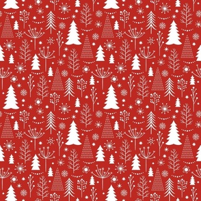 440. Christmas trees and other plants  -Red