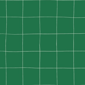Hand-drawn Medium Grid in Field Green