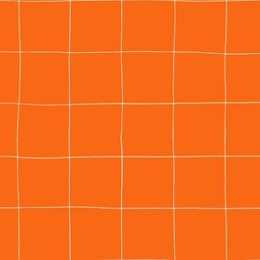 Hand-drawn Medium Grid in Bright Orange