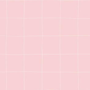Hand-drawn Medium Grid in Pink Rose