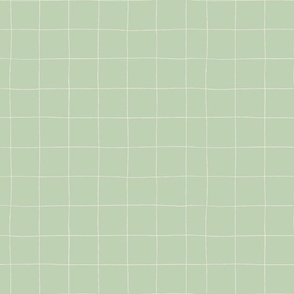 Hand-drawn Mini Grid in Seafoam Green