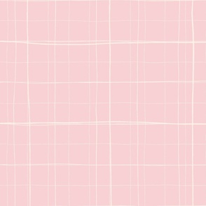 Hand-drawn Grid Plaid in Pink Rose