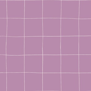 Hand-drawn Medium Grid in Light Grape Purple