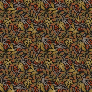 Autumn Whispers - pattern infused with autumnal palette, small, S