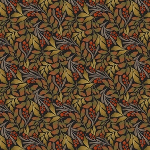 Autumn Whispers - pattern infused with autumnal palette S