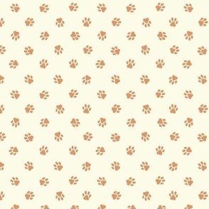 Orange Paw Prints (Micro Scale)