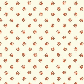 Red Paw Prints (Micro Scale)