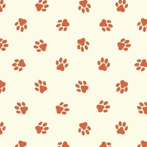 Red Paw Prints (Small Scale)