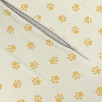 Yellow Paw Prints (Small Scale)