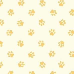 Yellow Paw Prints (Small Scale)