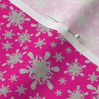 Vintage Snowflake Charm Hot Pink 6x6