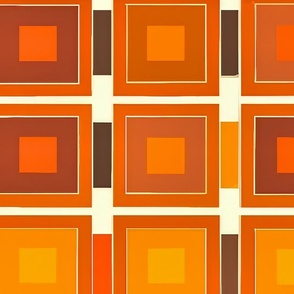 Squares orange and brown 