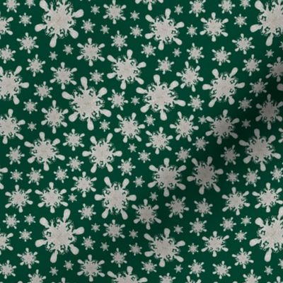 Vintage Snowflake Charm Green 6x6