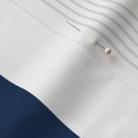 indigo classic stripe - large and thin blue stripe on white -  indigo coastal wallpaper and fabric